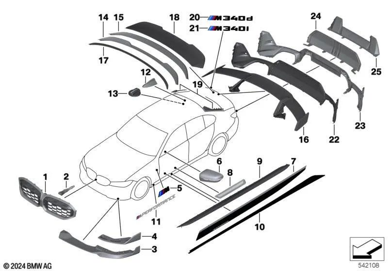 M Performance Carbon Fiber Front Attachment - Left - BMW Group Australia